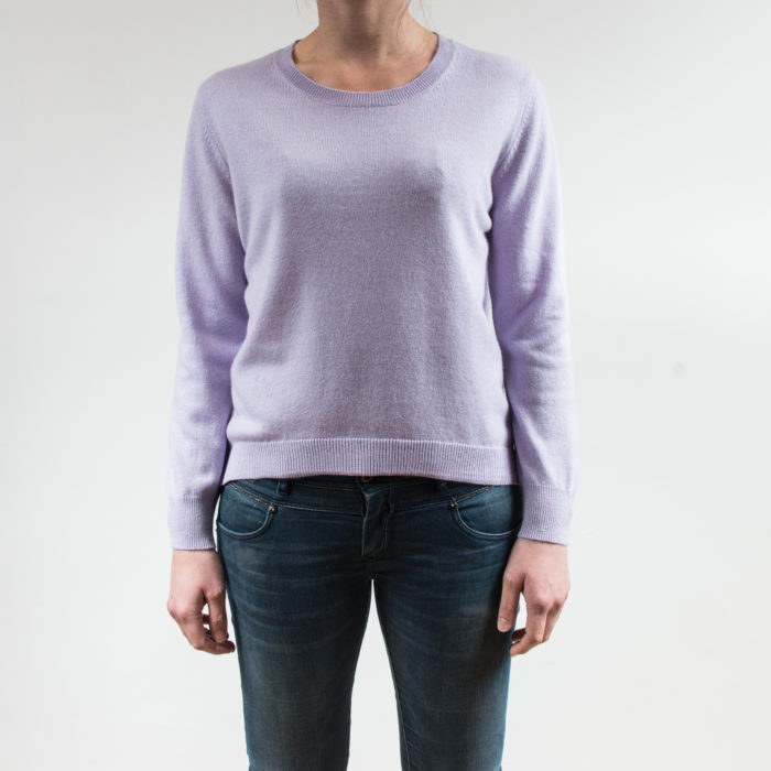 Infinite Horizon - Pull Cachemire et Soie - Femme Long Dos Violet - Face